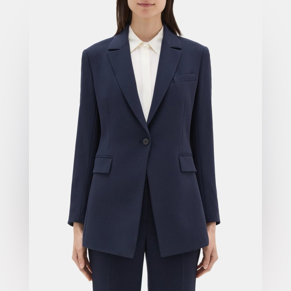 theory navy suit NWT